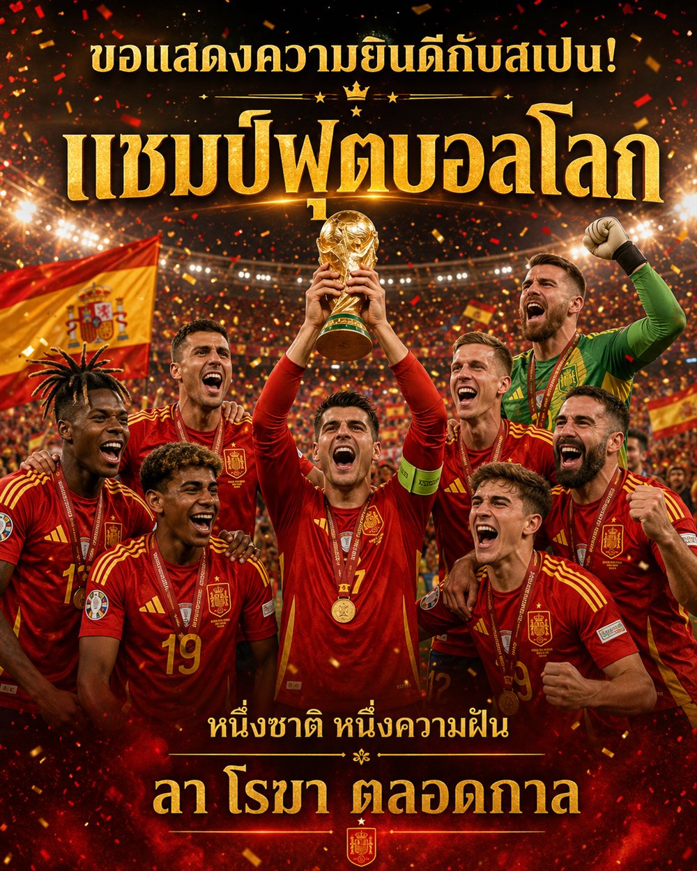 สเปนคว้าแชมป์บอลโลก คนแห่ฉลอง มิจฉาชีพก็แห่หลอก! เช็กยังไงว่าเป็น "เว็บตรงไม่ผ่านเอเย่นต์" ตัวจริง ไม่ใช่เว็บก็อป